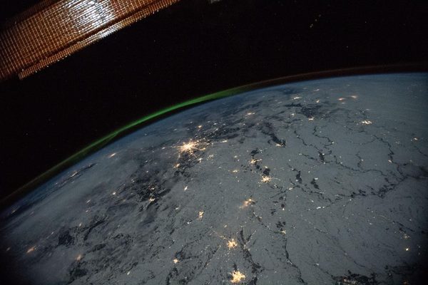 Aurora from orbit