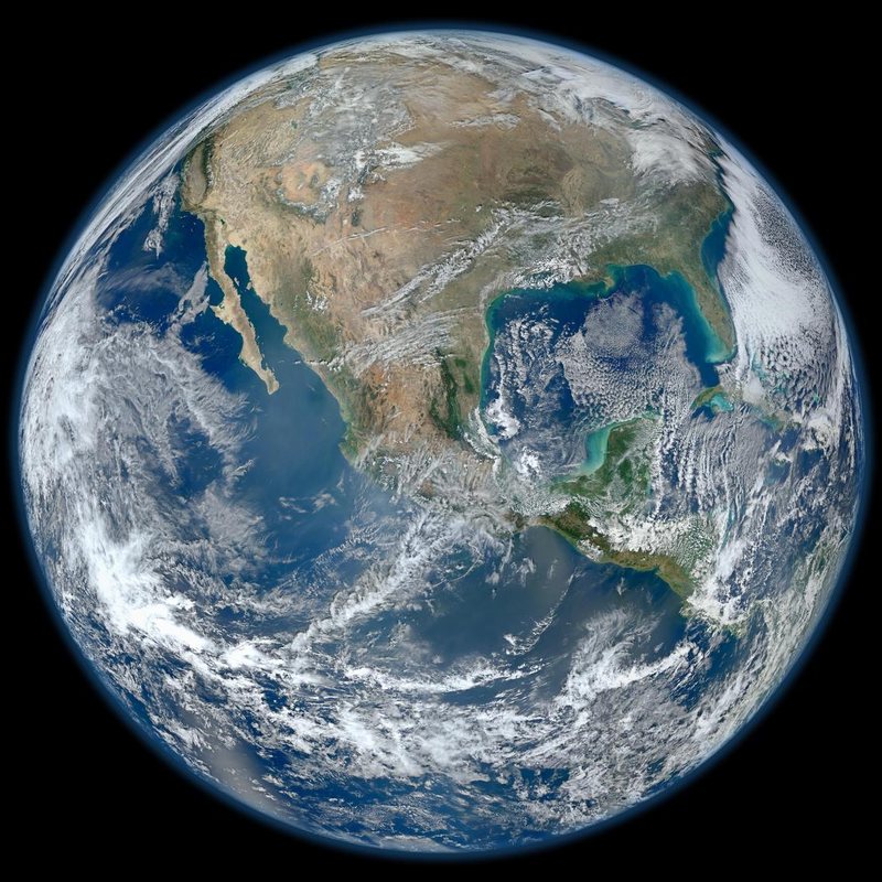 Earth photographed from space