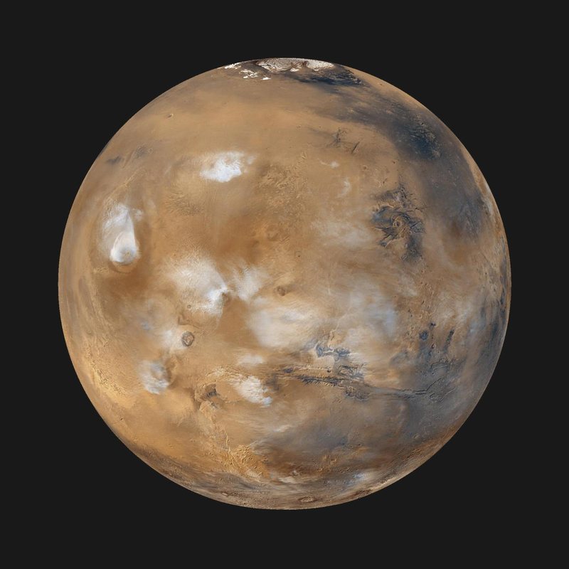 Mars photographed from space