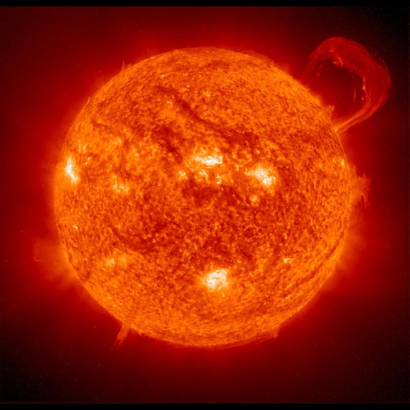 The Sun photographed from space